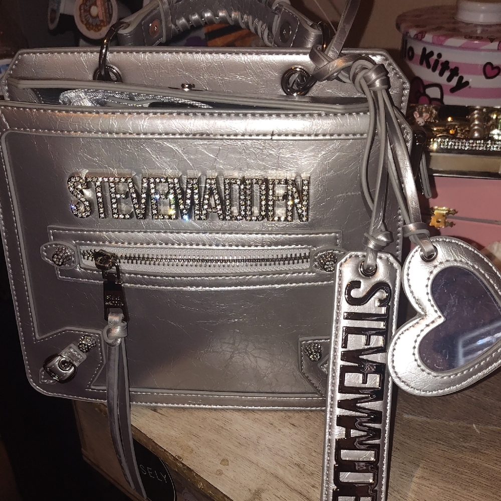 Steve Madden Metallic Silver Mini Bag